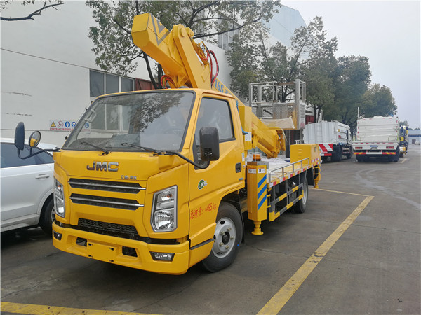 國六江鈴新款16米伸縮臂高空作業(yè)車-藍牌高空作業(yè)車